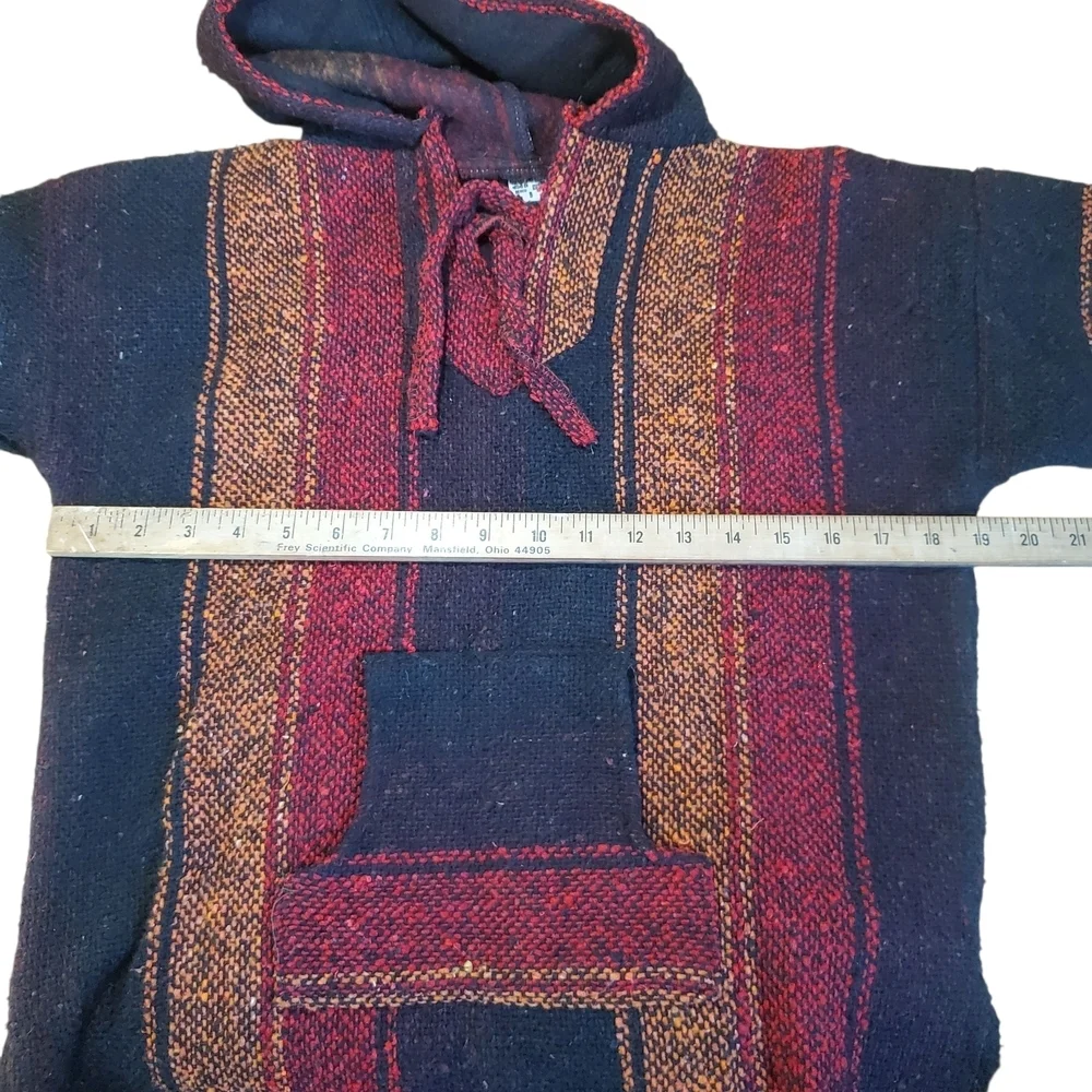 Men's Black and Red Baja Hoodie. SM.